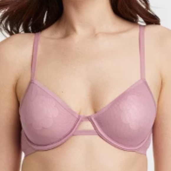 New Auden Women’s Mesh Unlined Demi Bra Size 34DD NWT - Picture 1 of 12